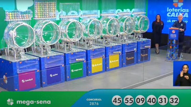 Mega-Sena, concurso 2.876: confira as dezenas sorteadas
