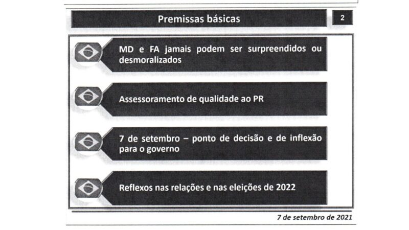 PF encontra PowerPoint no celular de auxiliar de Braga Netto com plano de pressão no 7 de Setembro
