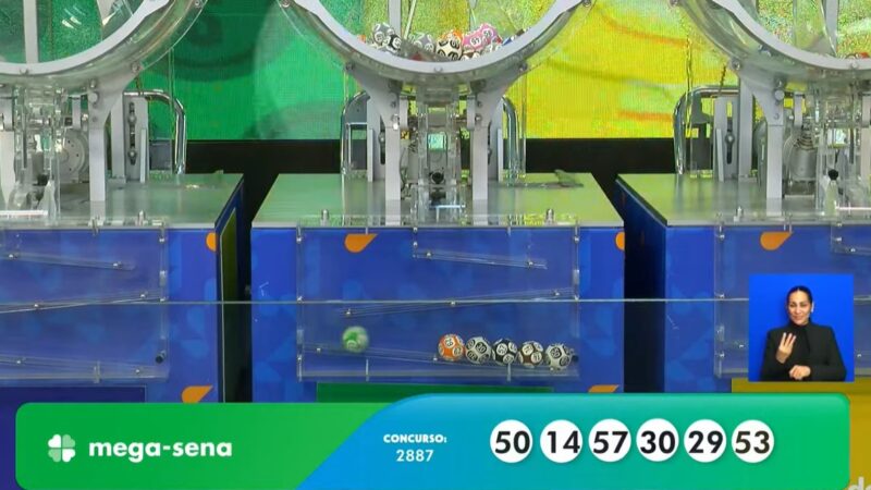 Mega-Sena, concurso 2.887: veja as dezenas sorteadas