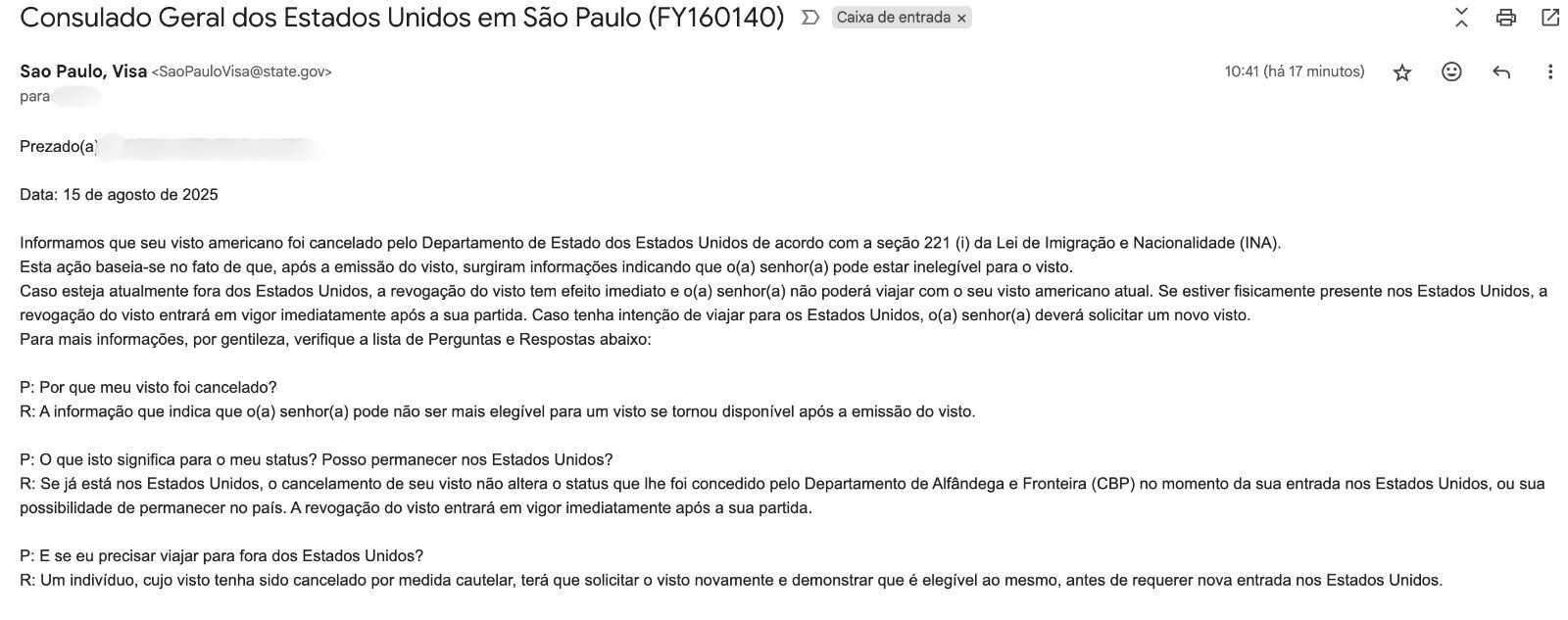 EUA cancelam visto de filha e mulher de Alexandre Padilha, ministro da Saúde