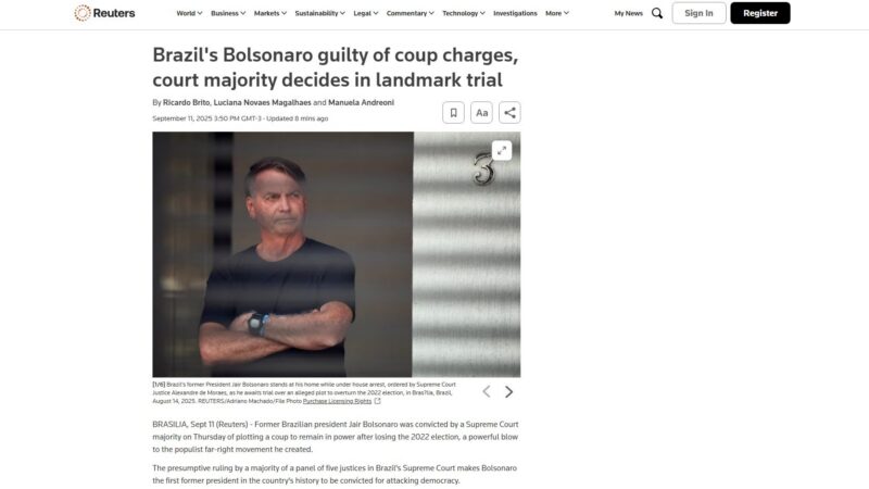STF tem maioria para condenar Bolsonaro pela trama golpista; veja a repercussão na imprensa internacional