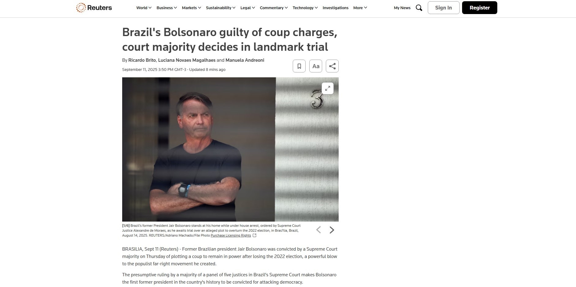 STF tem maioria para condenar Bolsonaro pela trama golpista; veja a repercussão na imprensa internacional